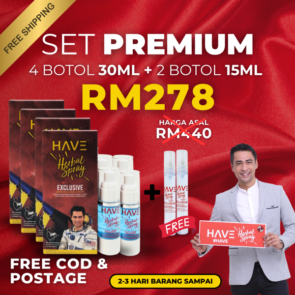 HAVE HERBAL SPRAY SET PREMIUM - 4 BOTOL 30ML + 2 BOTOL 15ML